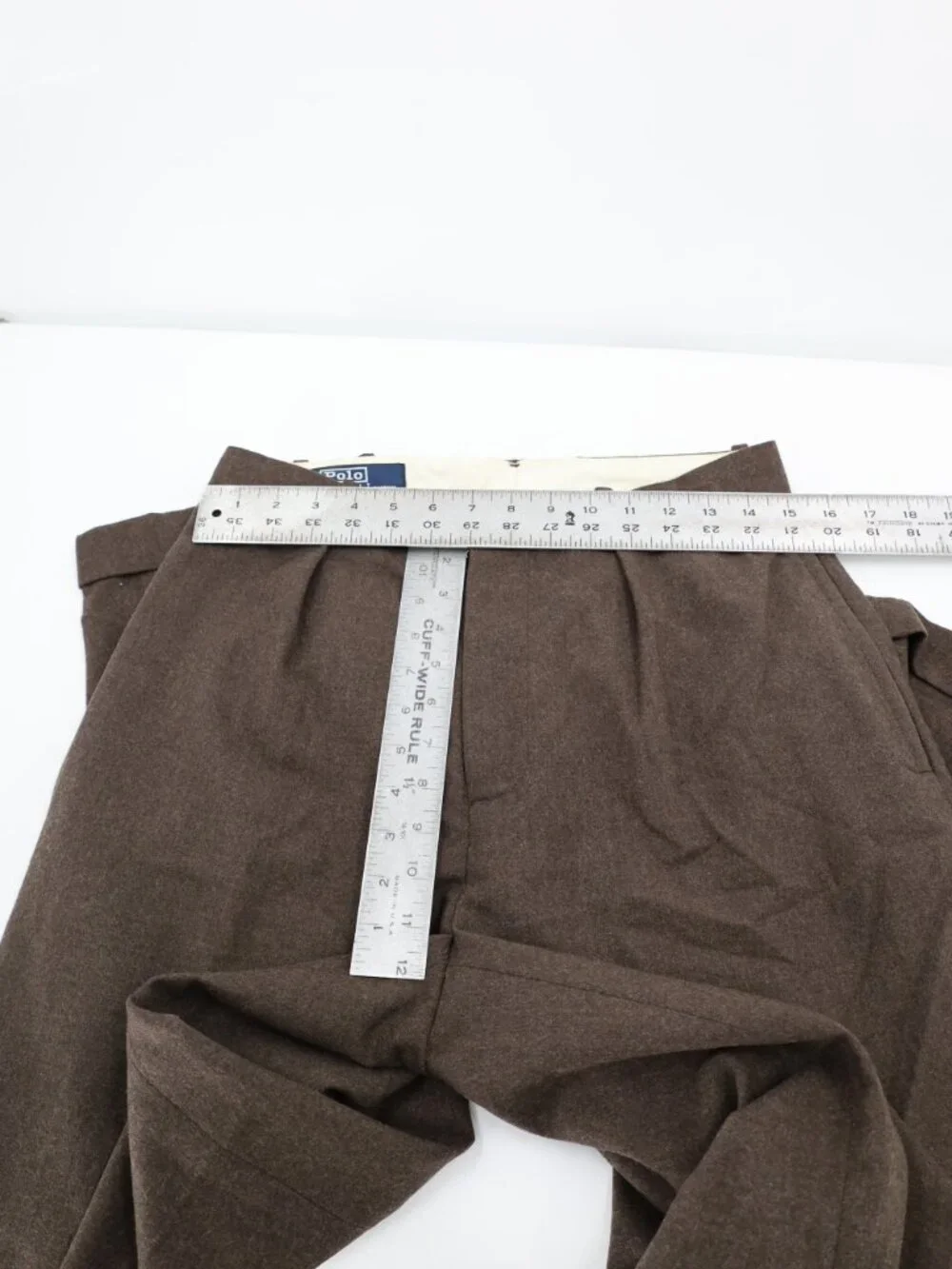 Vintage Polo Ralph Lauren Dress Pants Mens 30 Straight Leg Pleated Wool Cuffed